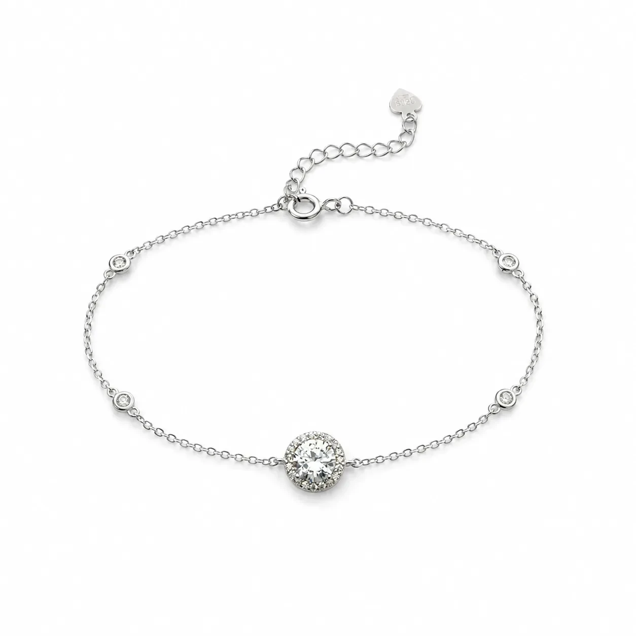 B130-6-2 Bratara Rotund Pave - Argint 925 - imagine 1