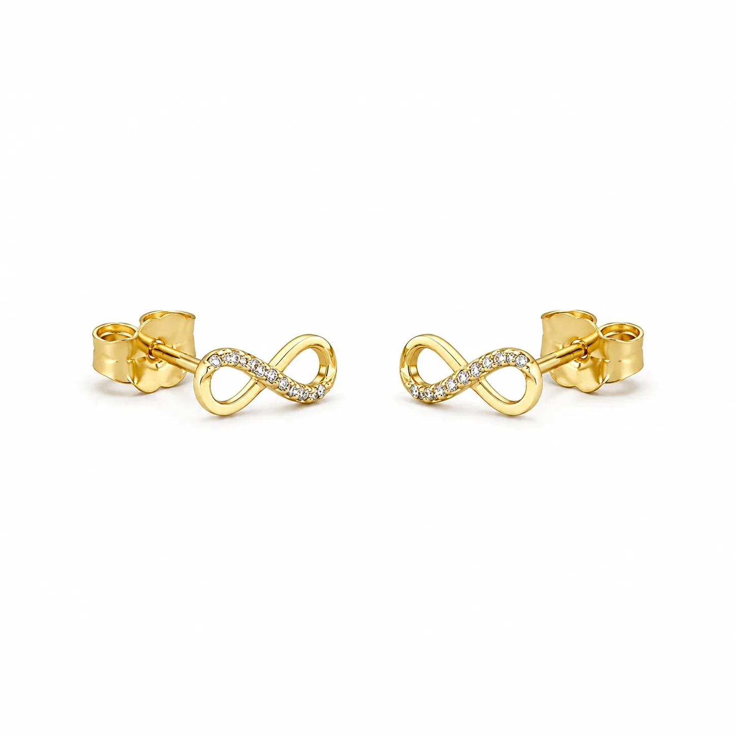 CE70-2-1 Cercei Infinit - Placare Aur 14K - imagine 1