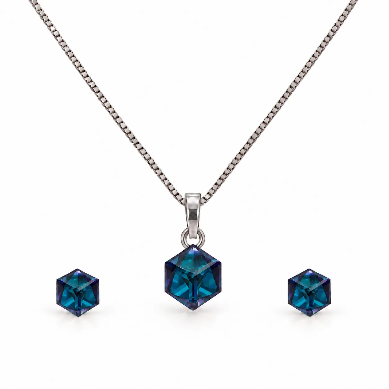 S210-3-3 Set Cub Bermuda Blue - Argint 925 - imagine 3