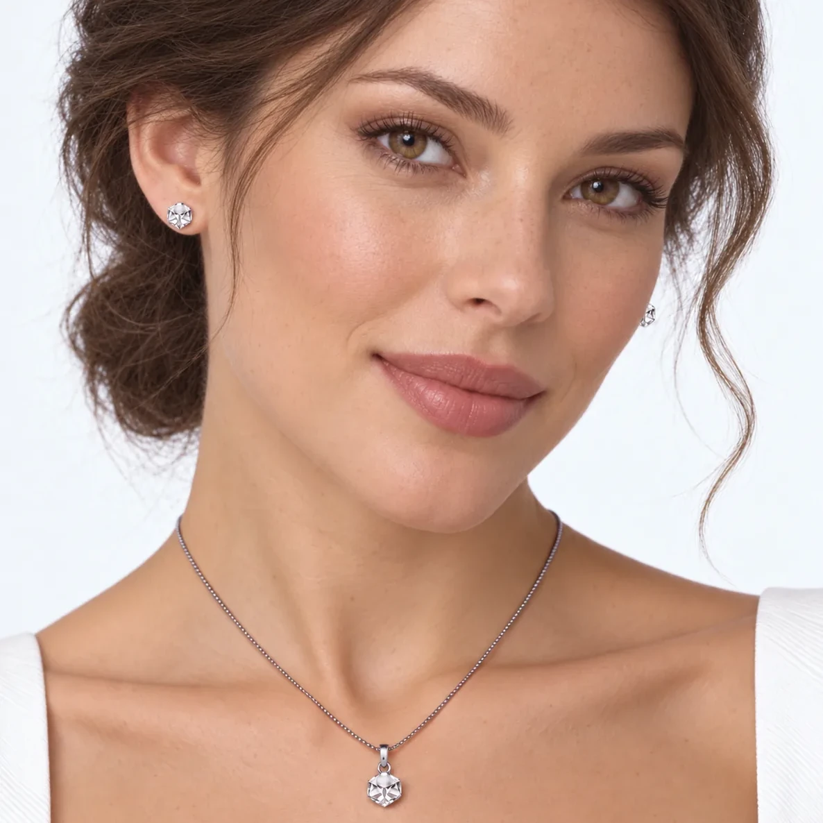 S210-4-4 Set Cub Crystal - Argint 925 - imagine 4