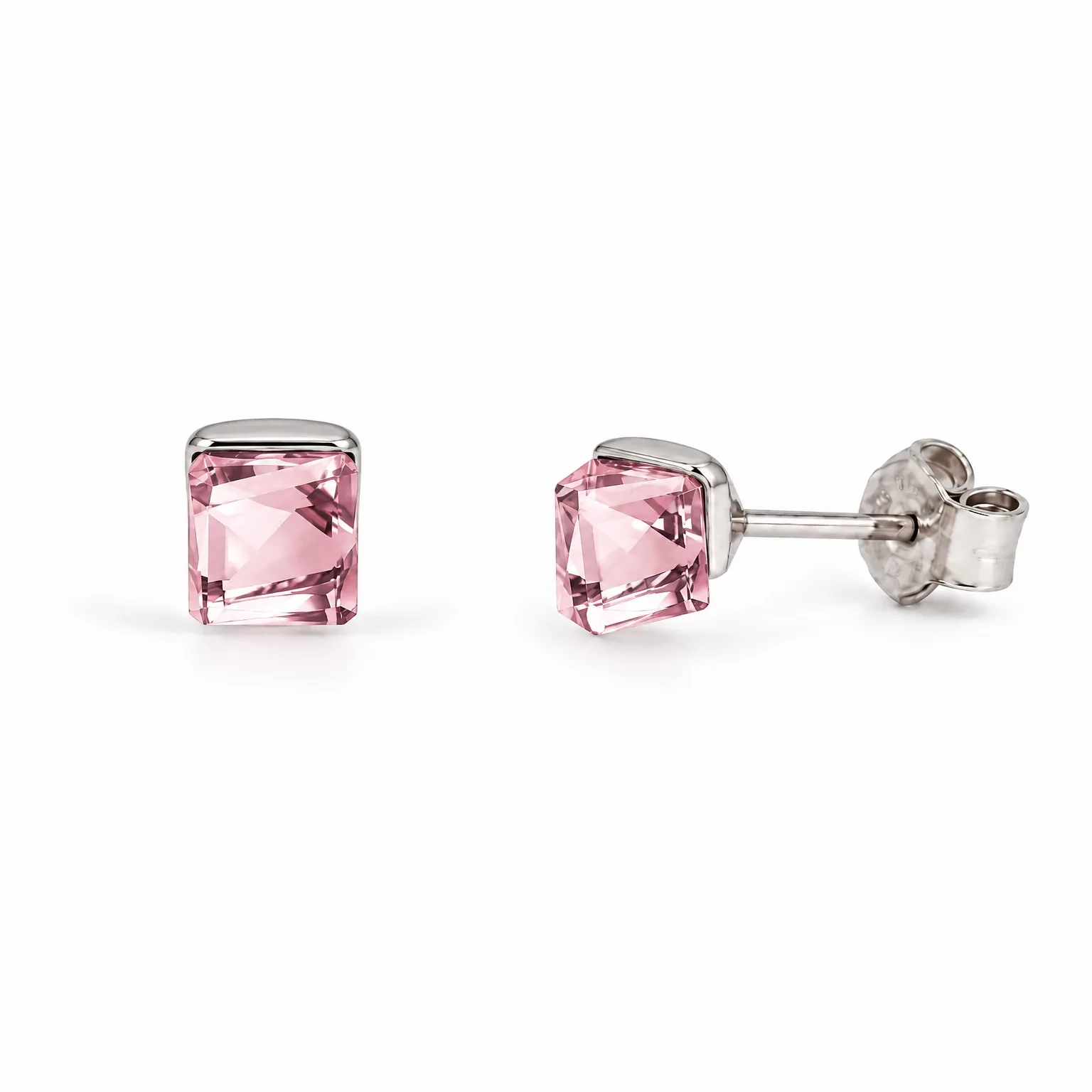S210-6-2 Set Cub Light Rose - Argint 925 - imagine 2