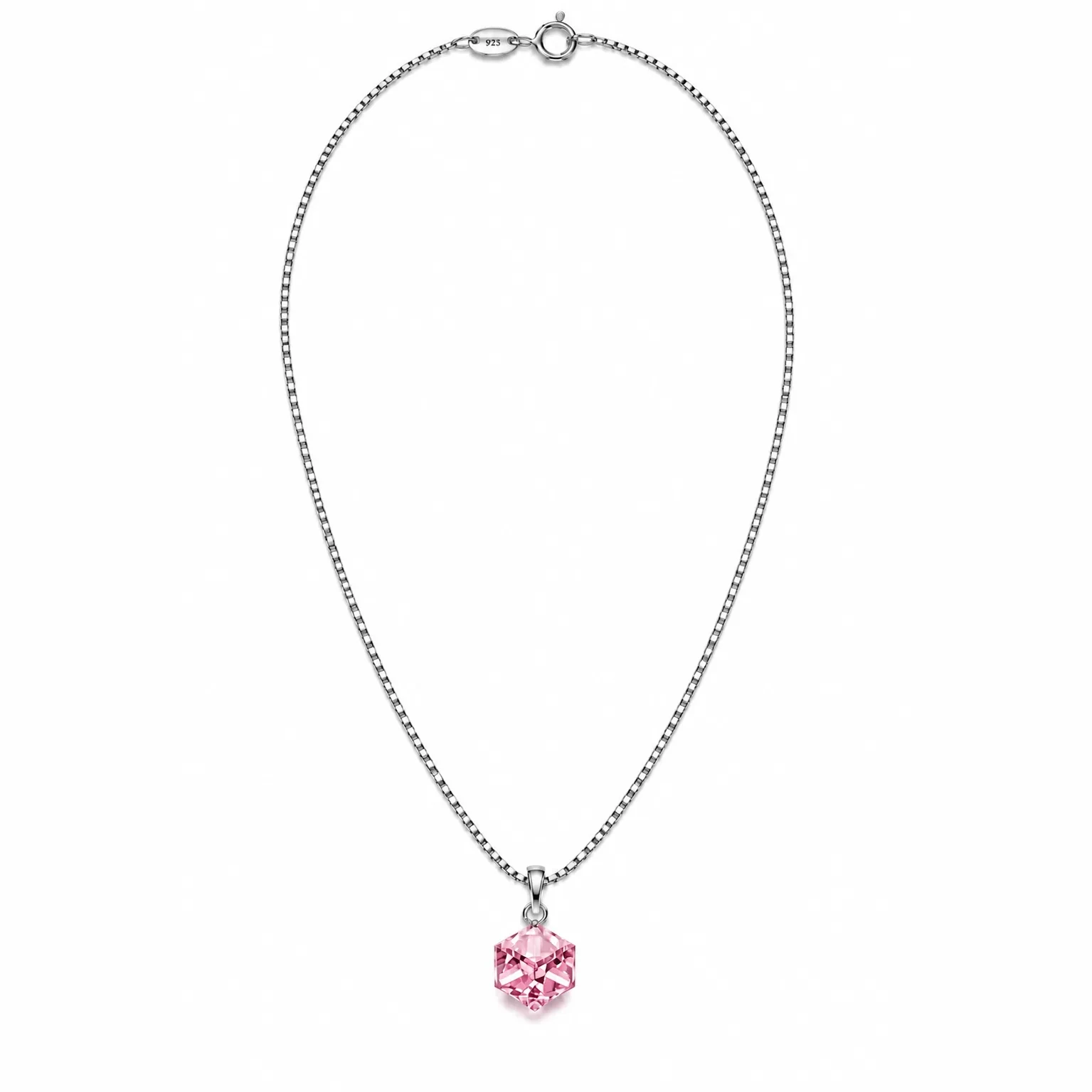 S210-6-3 Set Cub Light Rose - Argint 925 - imagine 3