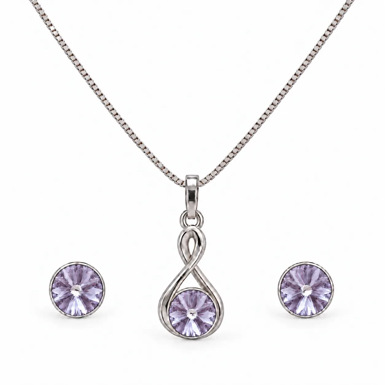 S230-11-3 Set Infinit Violet - Argint 925 - imagine 3