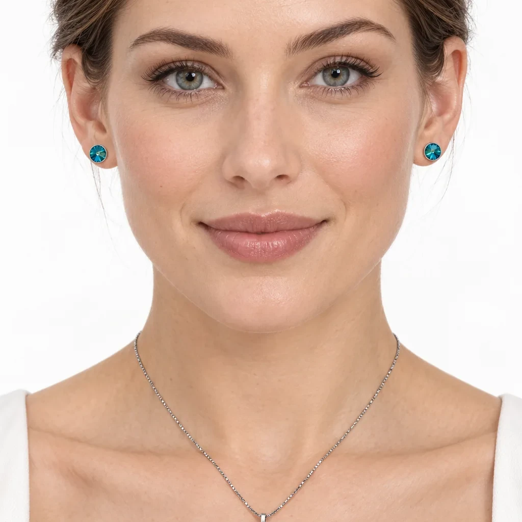S230-12-4 Set Inima Rivoli Bermuda Blue - Argint 925 - imagine 4