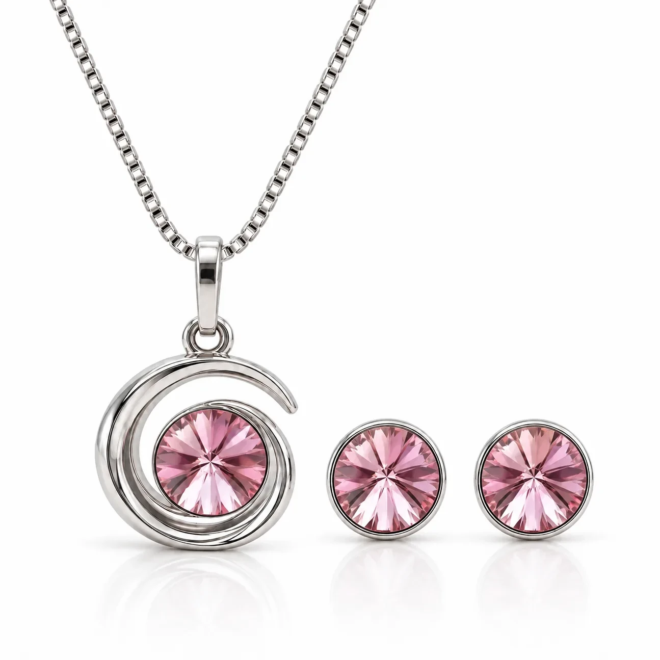 S230-5-1 Set Galaxia Light Rose - Argint 925 - imagine 1