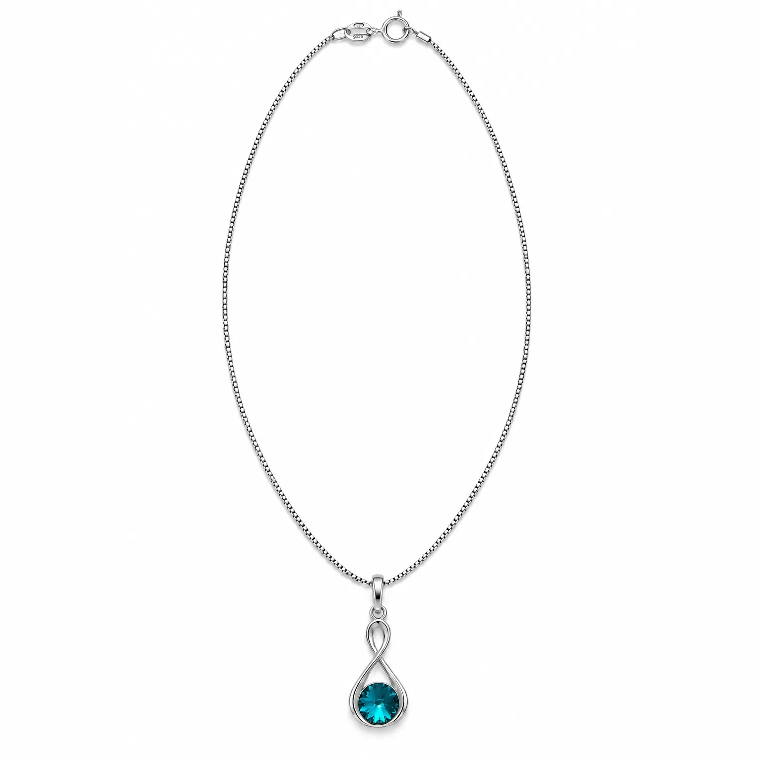 S230-7-2 Set Infinit Blue Zircon - Argint 925 - imagine 2