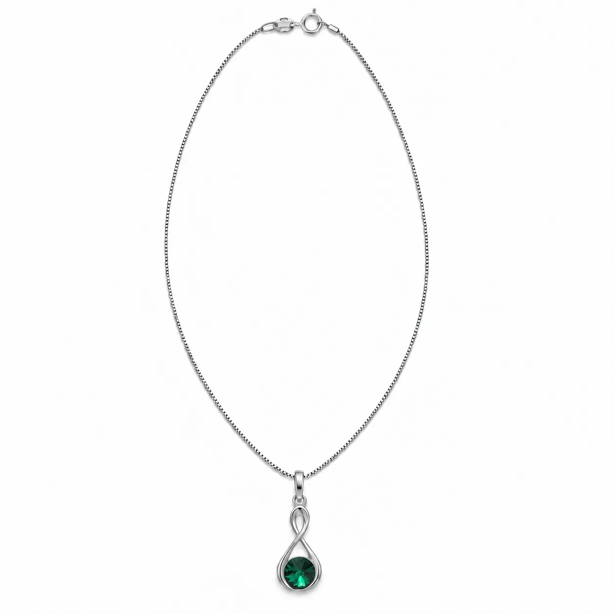 S230-9-1 Set Infinit Emerald - Argint 925 - imagine 1