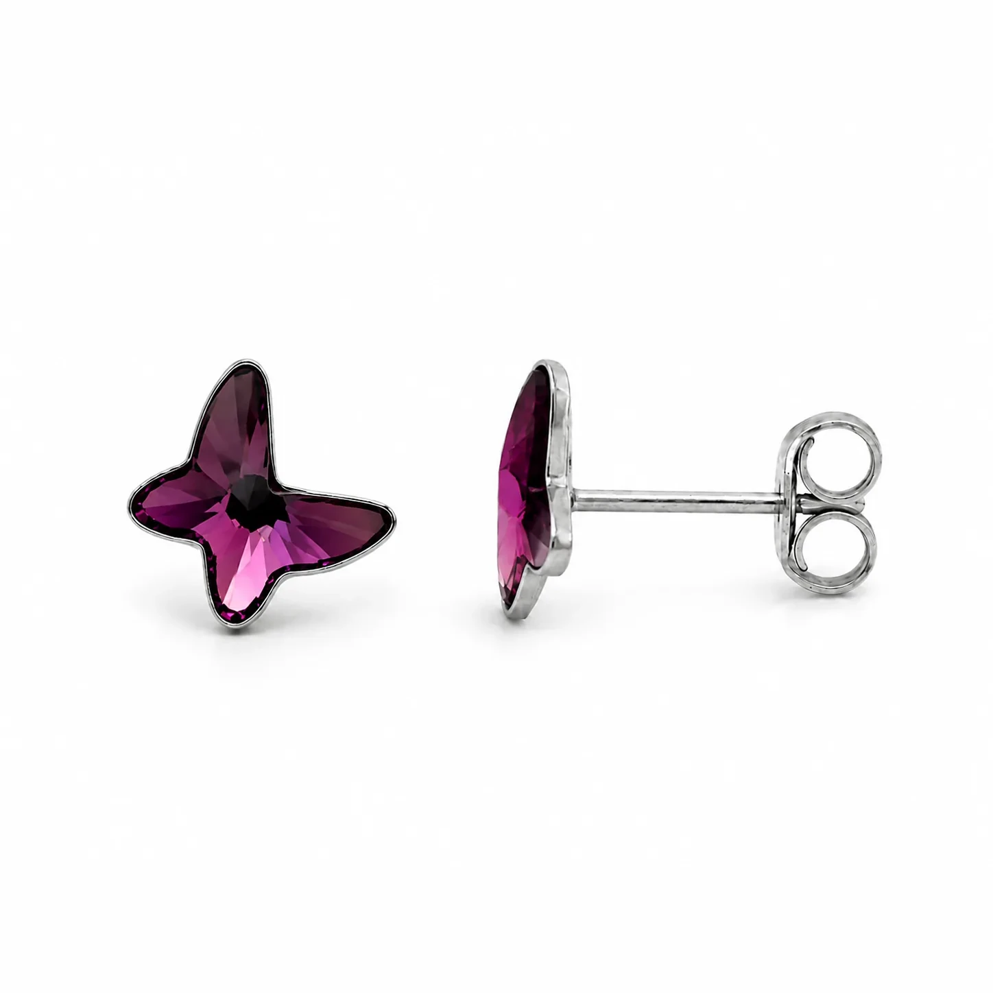 S275-1-1 Set Fluture Amethyst - Argint 925 - imagine 1