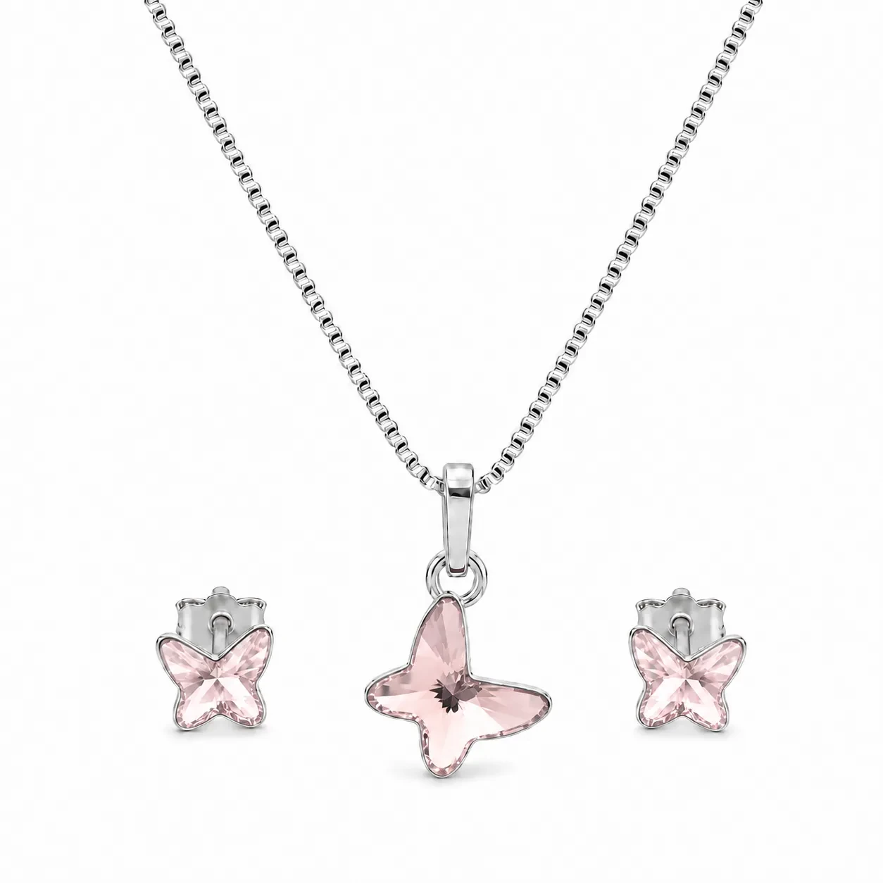 S275-5-2 Set Fluture Rosaline - Argint 925 - imagine 2