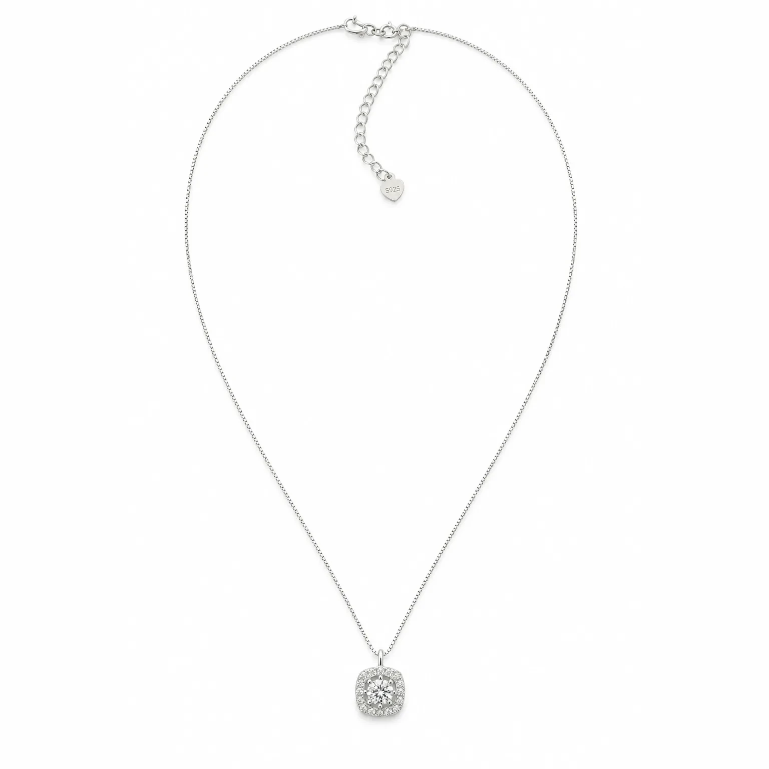 S290-1-2 Set Patrat Pave - Argint 925 - imagine 2
