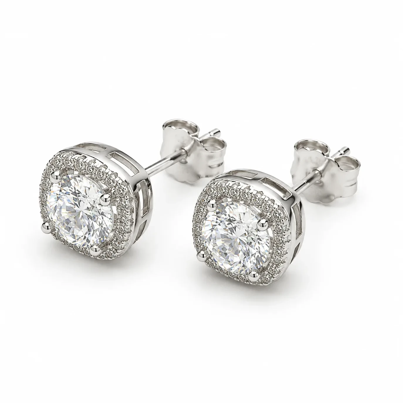 S290-1-3 Set Patrat Pave - Argint 925 - imagine 3