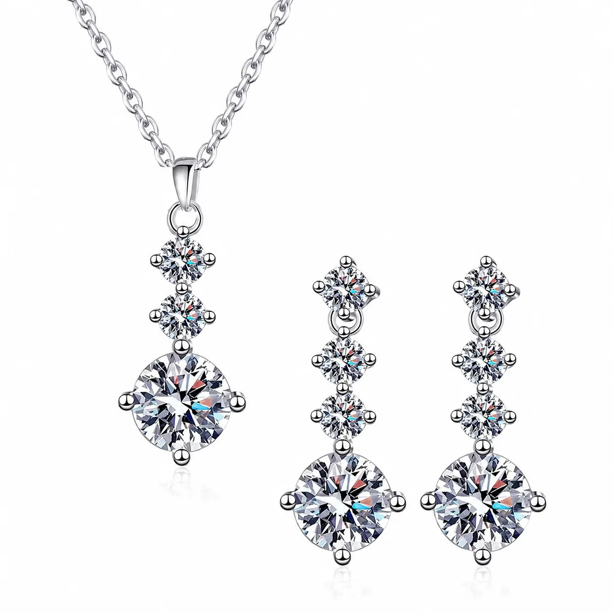 S300-1-1 Set 3 Cristale - Argint 925 - imagine 1